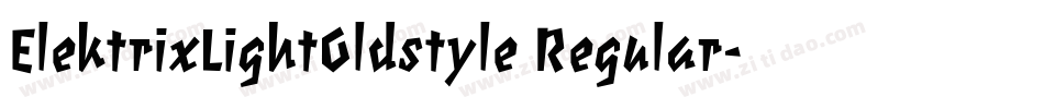 ElektrixLightOldstyle Regular字体转换